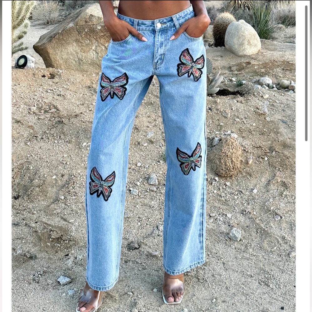 white fox jeans